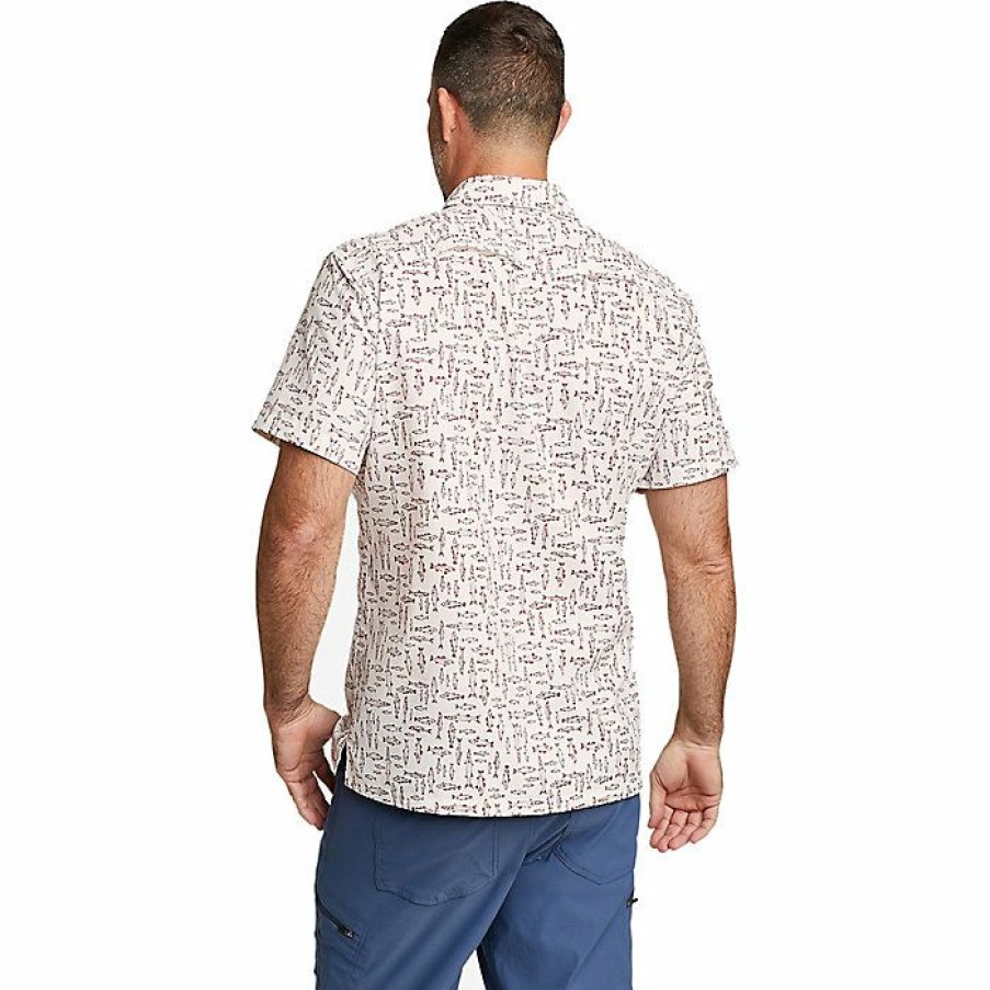 Apparel Eddie Bauer | Eddie Bauer Travex Men'S Mountain Printed Ss Shirt Discount