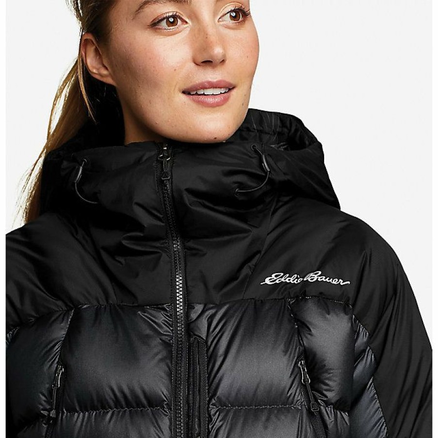 Apparel Eddie Bauer | Eddie Bauer First Ascent Women'S Downclime Alpine Parka New Black