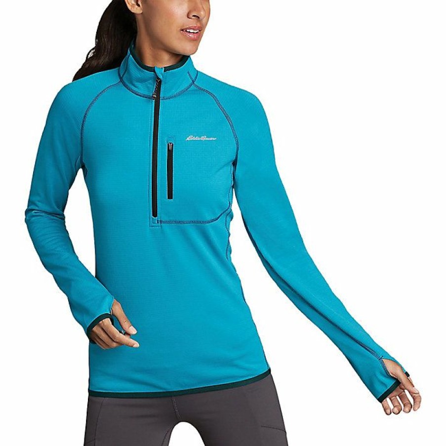 Apparel Eddie Bauer | Eddie Bauer First Ascent Women'S High Route Grid Quarter Zip Shop