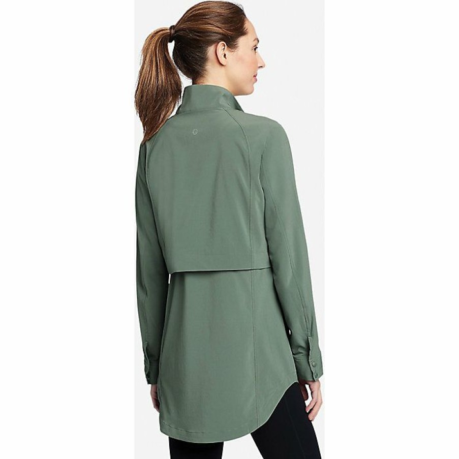 Apparel Eddie Bauer | Eddie Bauer Travex Women'S Departure Full Zip Jacket Shop Mineral Green