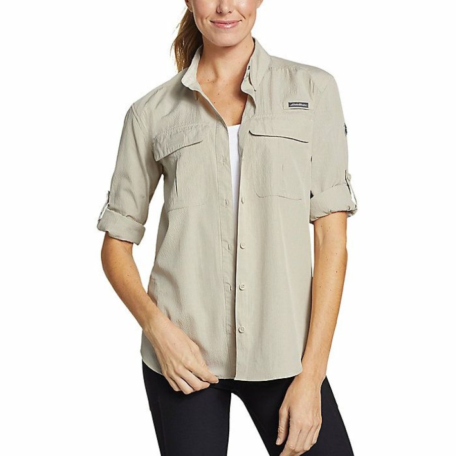 Apparel Eddie Bauer | Eddie Bauer Women'S Guide Upf Field Ls Shirt Discount