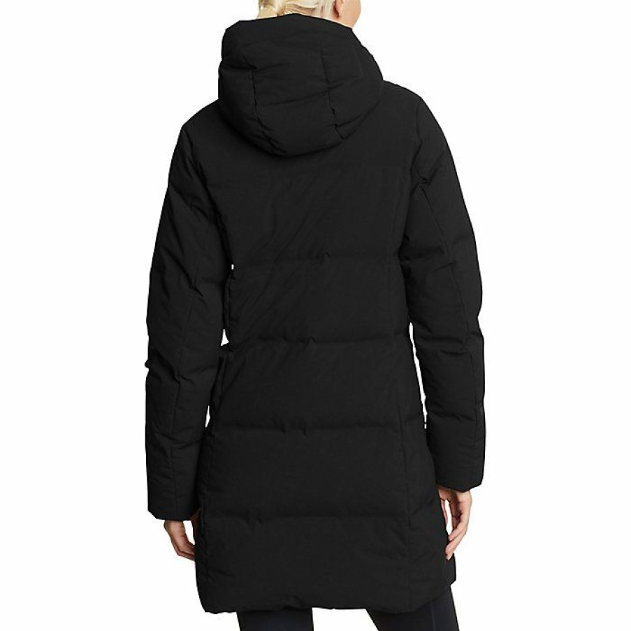 Apparel Eddie Bauer | Eddie Bauer Women'S Glacier Peak Seamless Stretch Down Parka New Black