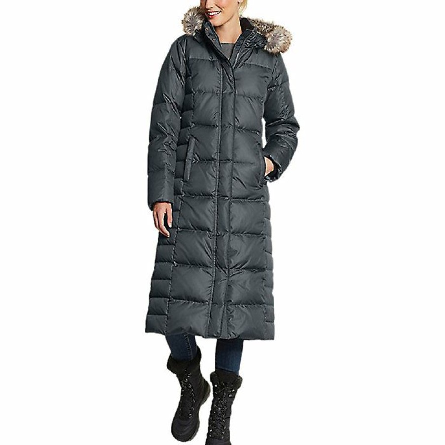 Apparel Eddie Bauer | Eddie Bauer Women'S Lodge Down Duffle Coat New