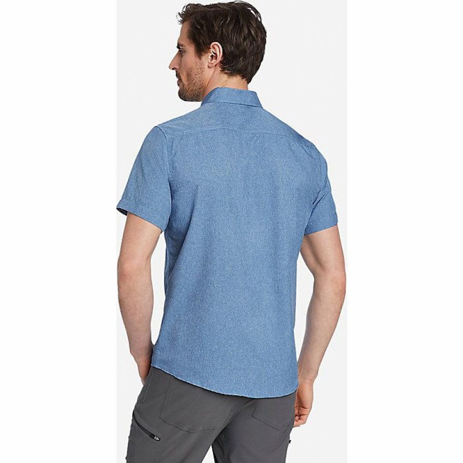 Apparel Eddie Bauer | Eddie Bauer Travex Men'S Ventatrex Guide 2.0 Ss Shirt Discount Deep Sky