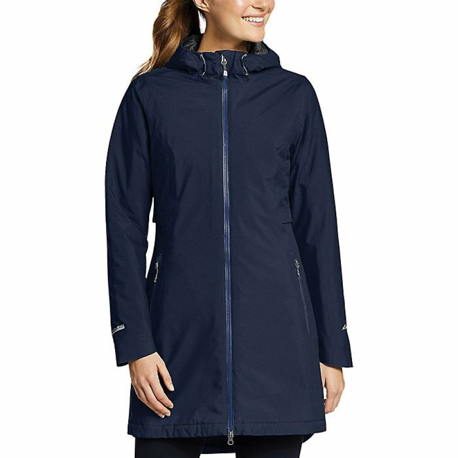 Apparel Eddie Bauer | Eddie Bauer Women'S Cloud Cap Stretch Insulated Trench Discount