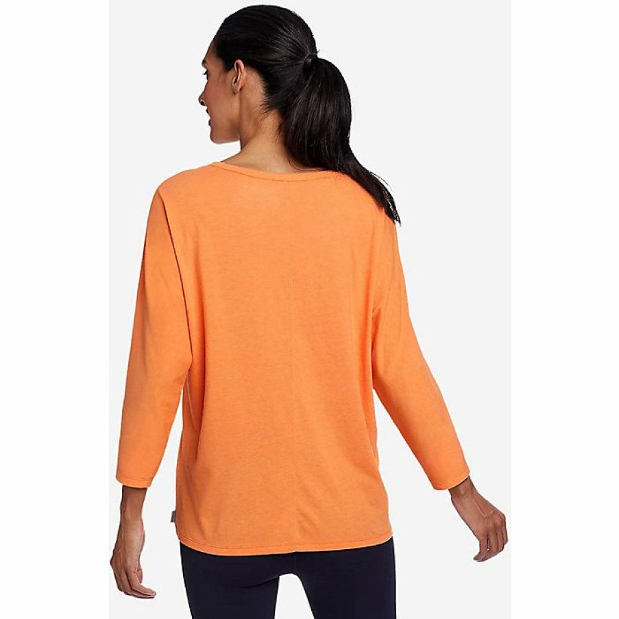 Apparel Eddie Bauer | Eddie Bauer Travex Women'S Myriad 3Q Boatneck Top New