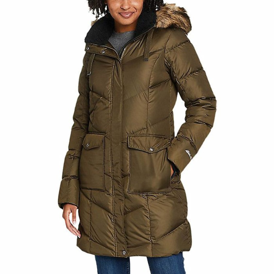 Apparel Eddie Bauer | Eddie Bauer Women'S Lodge Cascadian Down Parka New