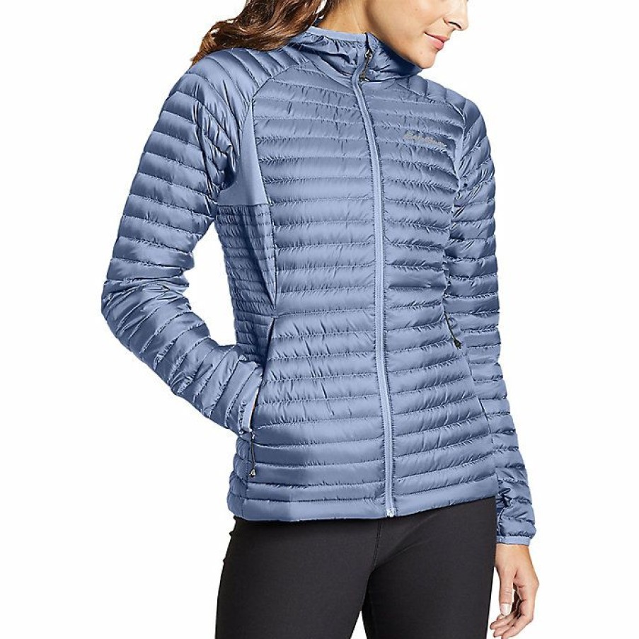 Apparel Eddie Bauer | Eddie Bauer First Ascent Women'S Microtherm 2.0 Stormdown Hooded Jacket New