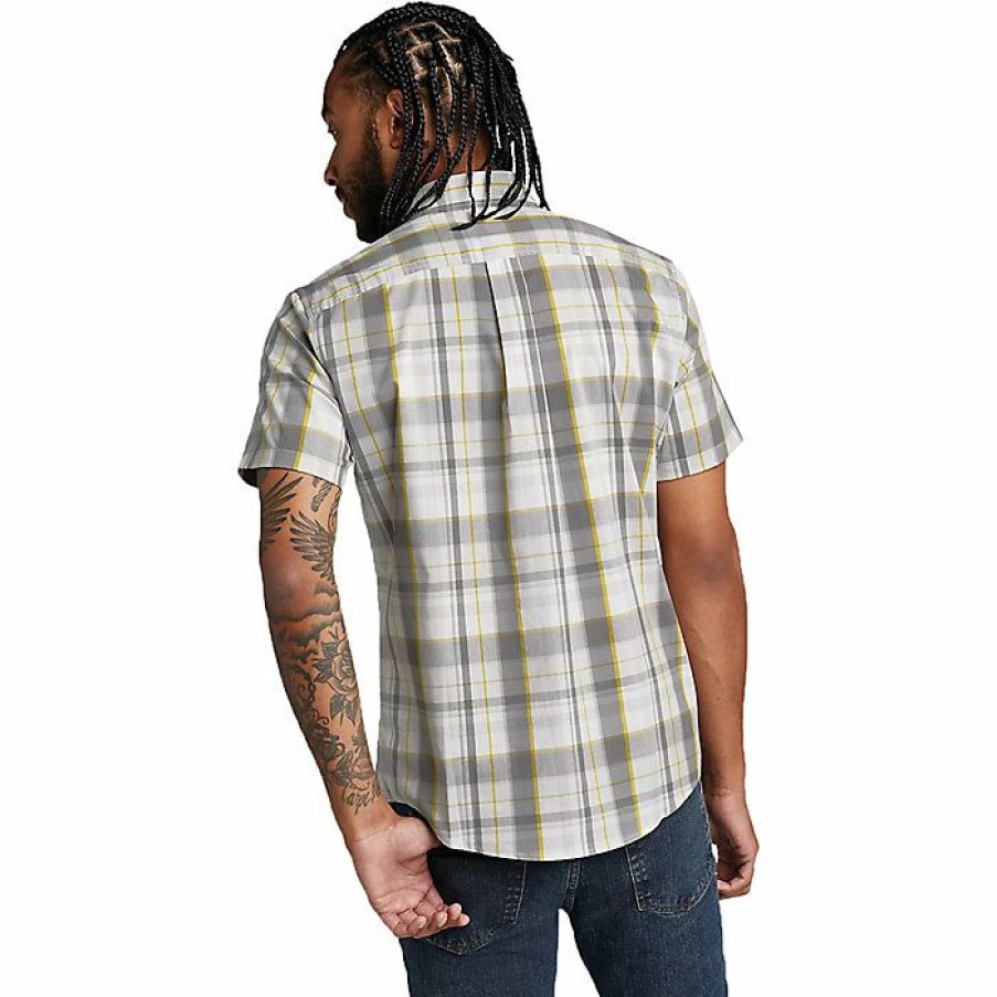 Apparel Eddie Bauer | Eddie Bauer Men'S On The Go Flex Poplin Ss Shirt New